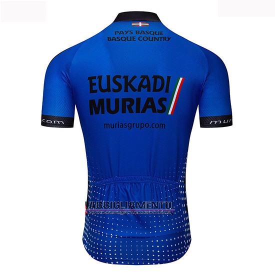 Abbigliamento Euskadi Murias 2019 Manica Corta e Pantaloncino Con Bretelle Blu - Clicca l'immagine per chiudere